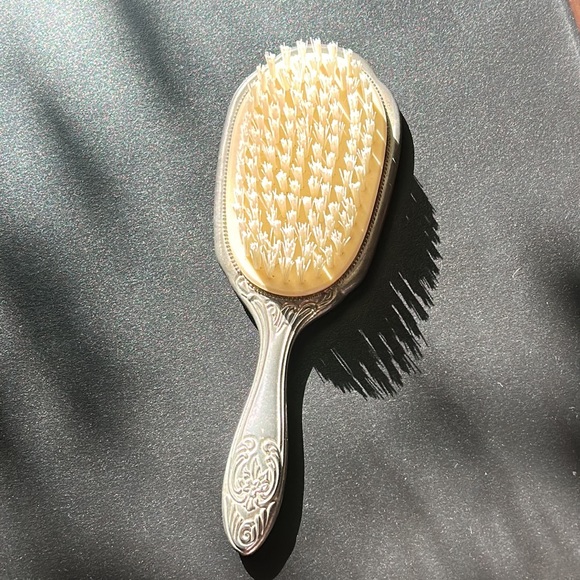 Vintage Silver Plated Hair Brush main image 5